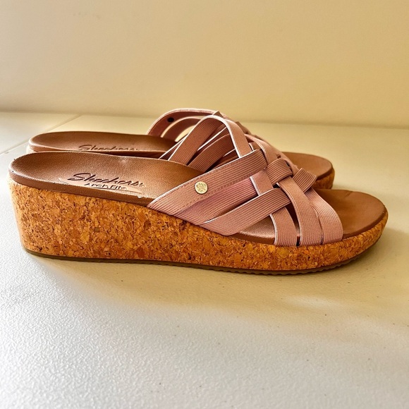 Skechers Arch Fit Bevelee Mauve Sandals Flip Flops Size 11 EUC - Picture 6 of 8